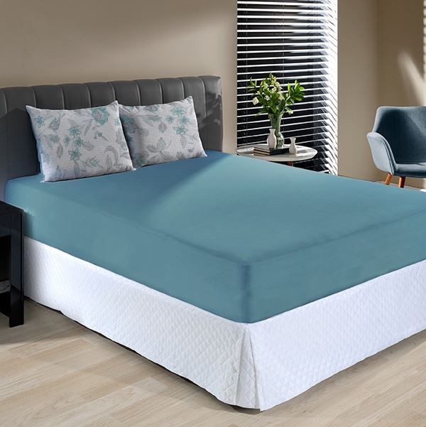 Jogo de Cama King Malha 100% Algodão Solecasa 3 pçs - GRACE VERDE RETRO