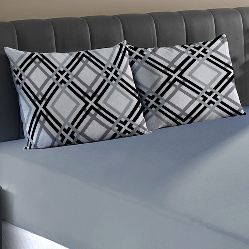 Jogo de Cama King Malha 100% Algodão Solecasa 3 pçs - Helder Cinza
