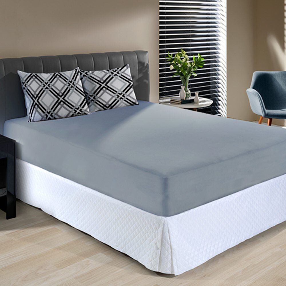 Jogo de Cama King Malha 100% Algodão Solecasa 3 pçs - Helder Cinza