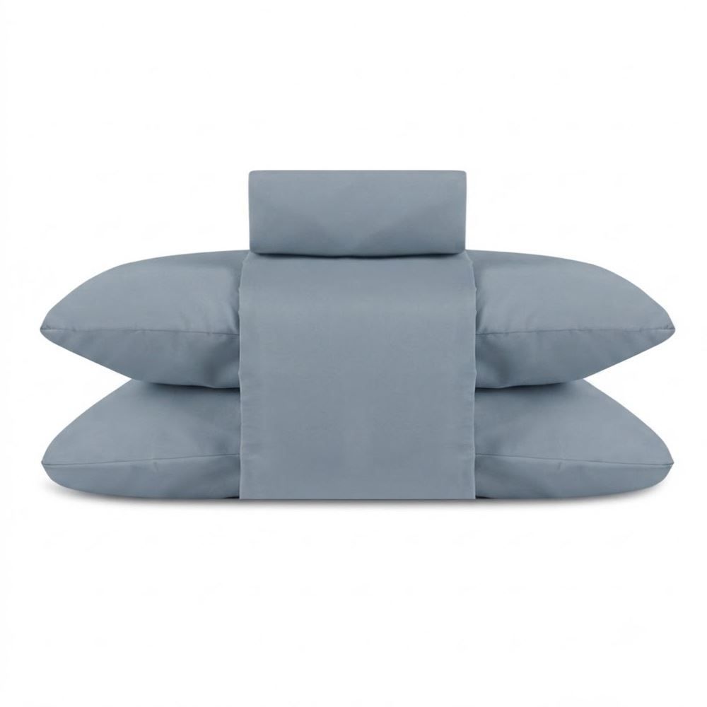 Jogo de Cama King Elegance Liso Havan Casa 4 Peças - Azul