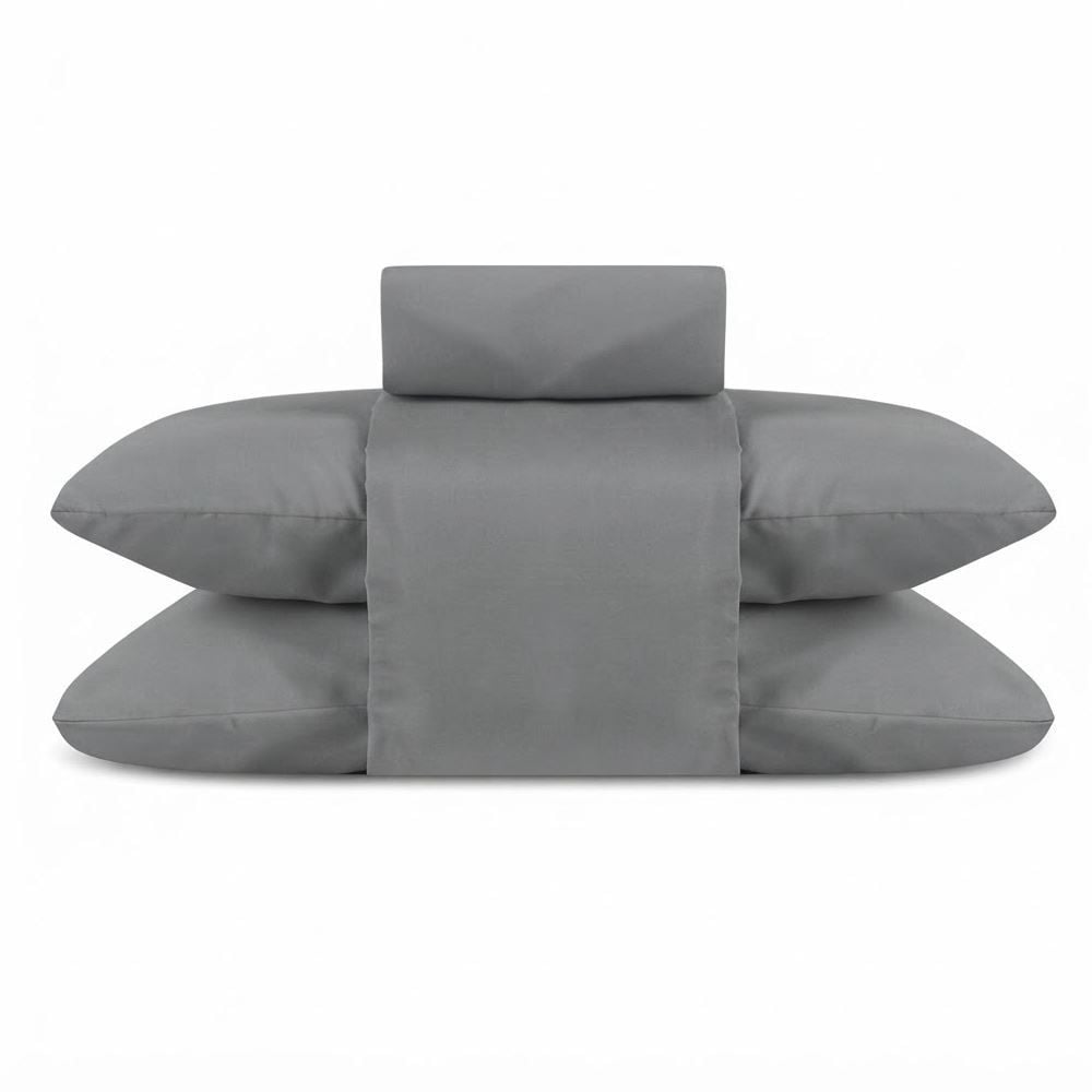Jogo de Cama King Elegance Liso Havan Casa 4 Peças - Cinza Escuro 2