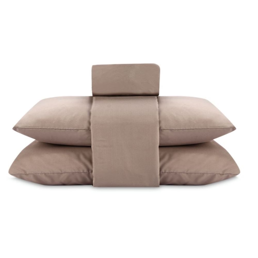 Jogo de Cama King Elegance Liso Havan Casa 4 Peças - Bege