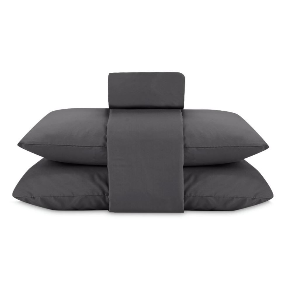 Jogo de Cama King Elegance Liso Havan Casa 4 Peças - Chumbo 