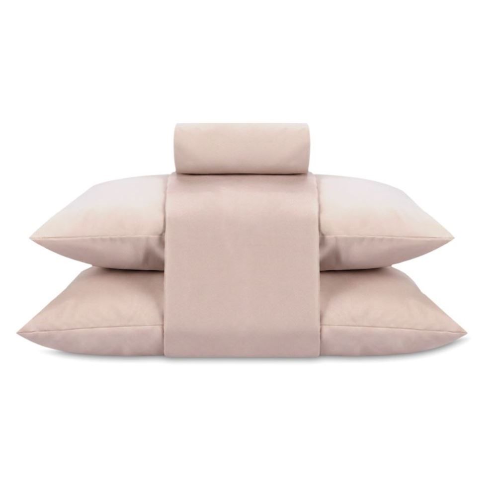 Jogo de Cama King Elegance Liso Havan Casa 4 Peças - Bege 3