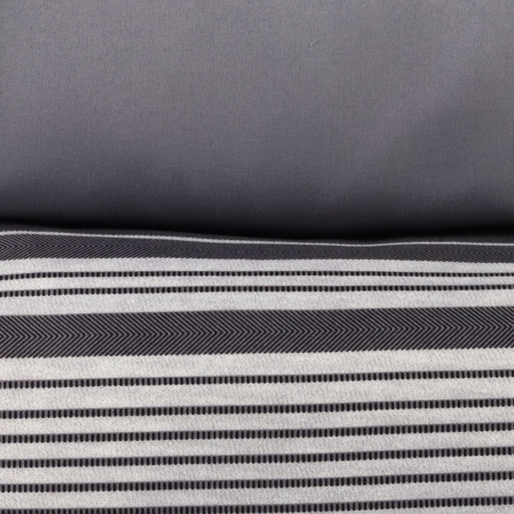 Jogo de Cama King Elegance Havan Casa 4 pçs - Farlei Listra Cinza