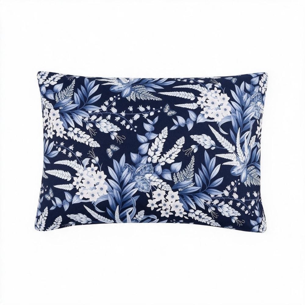 Jogo de Cama King Elegance Havan Casa 4 pçs - Elegance Flowers Marinho