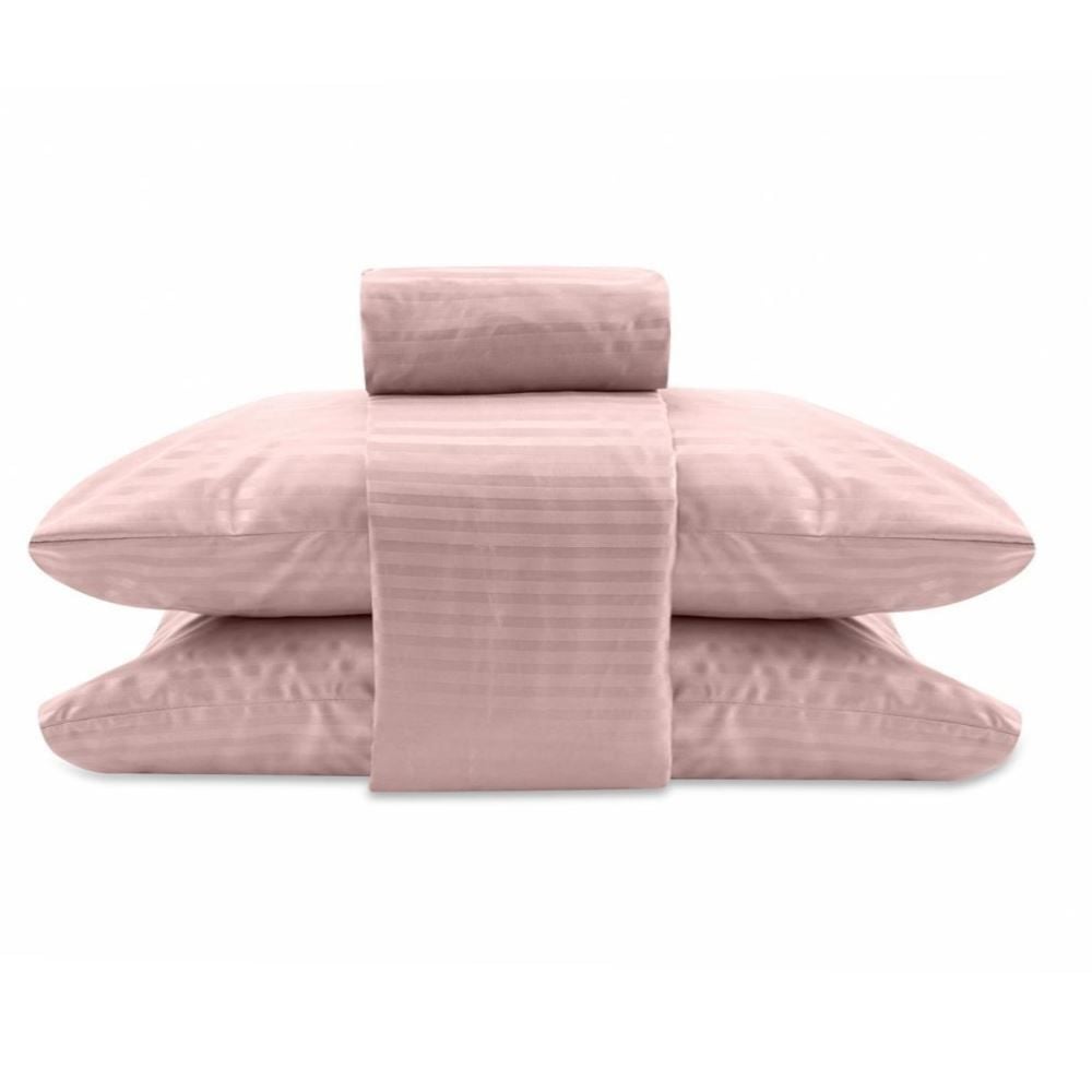 Jogo de Cama King Stripe Provence Havan Casa 4 pçs - Rosa