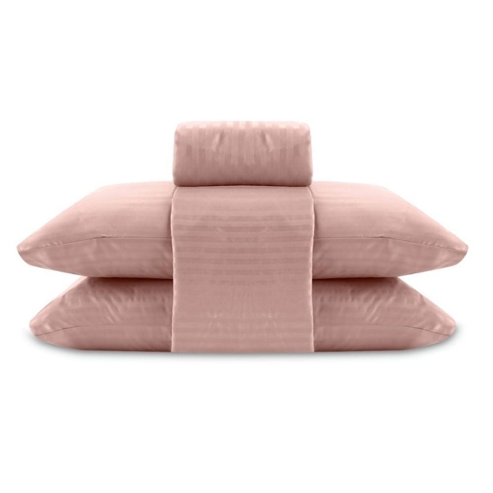 Jogo de Cama King Stripe Provence Havan Casa 4 pçs - Rosa