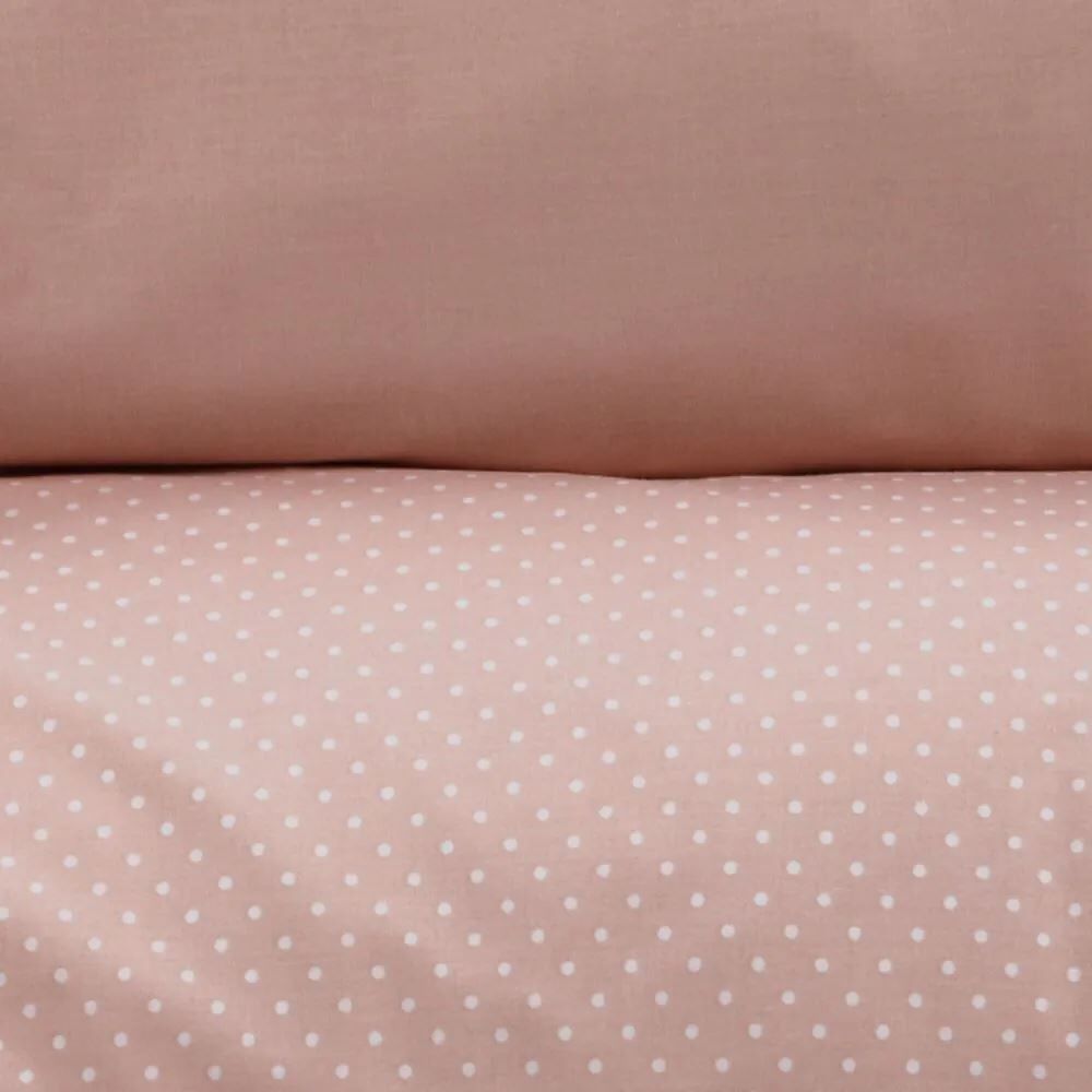 Jogo de Cama Queen 100% Algodão Buona Fortuna 3 Peças - Poa Rosa