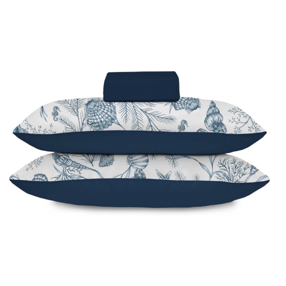 Jogo de Cama Queen Malha Havan Casa 3 pçs - Aqua Azul Marinho