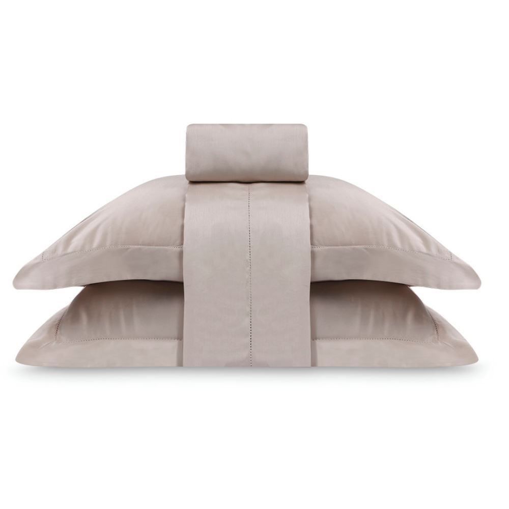 Jogo de Cama Queen 300 Fios Ponto Ajour Buona Fortuna - Cru