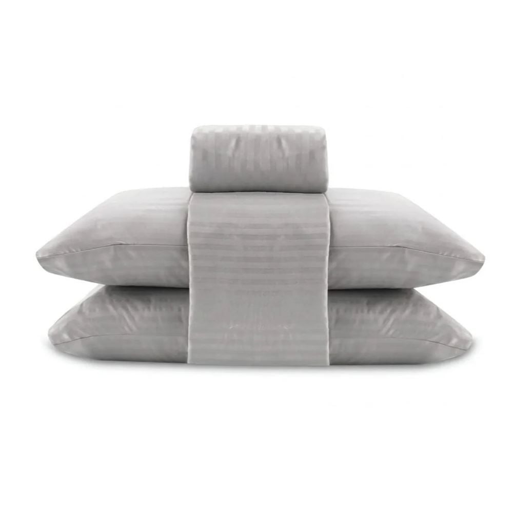 Jogo de Cama Queen 4 Peças Stripe Firenze Havan Casa - Cinza Amianto