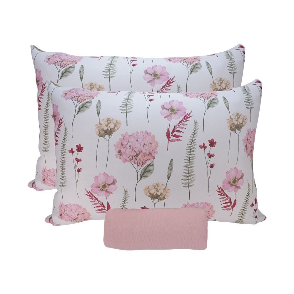 Jogo de Cama Queen Malha Havan Paris 3 pçs Havan Casa - Jardim Rosa Suave