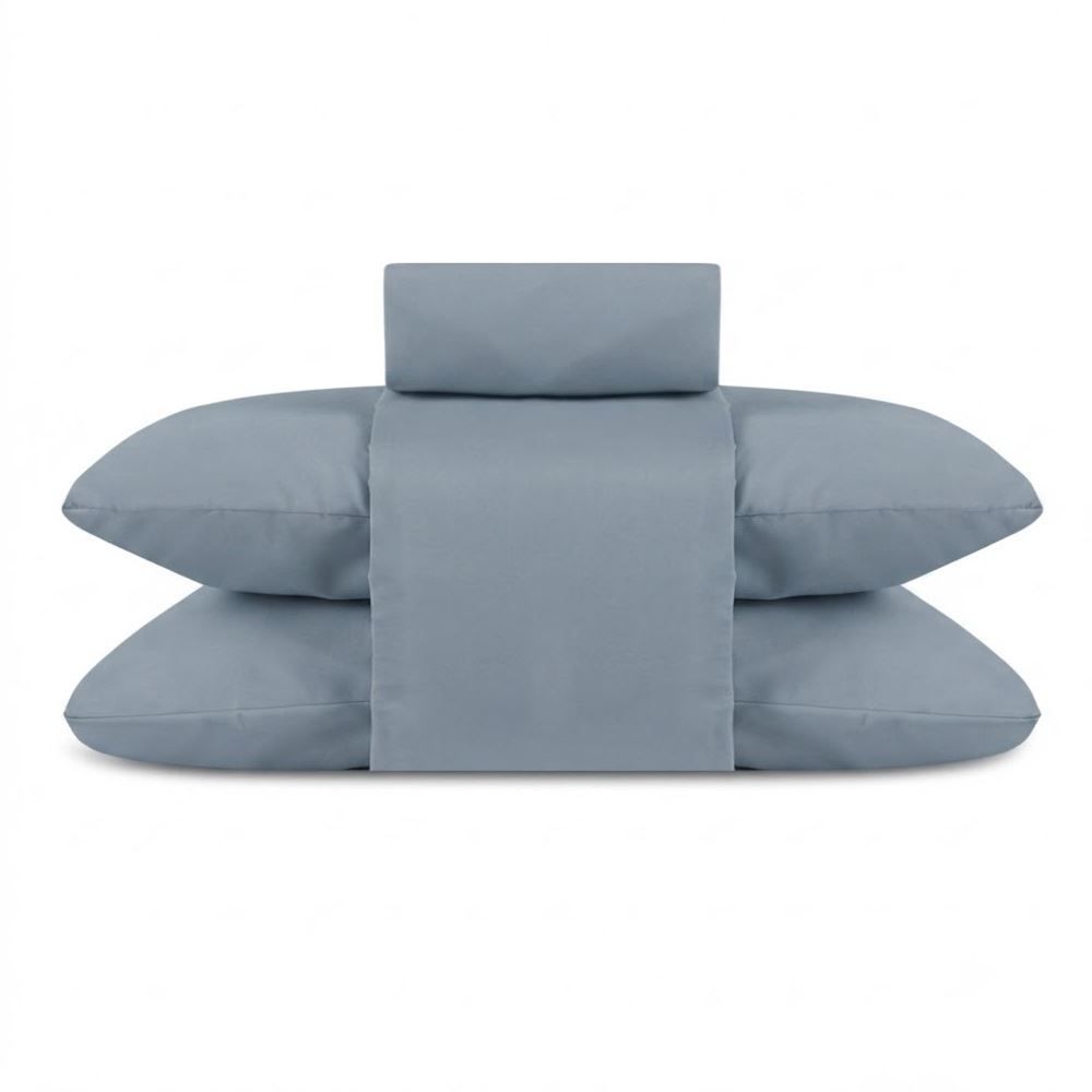 Jogo de Cama Queen Elegance Liso Havan Casa 4 Peças - Azul