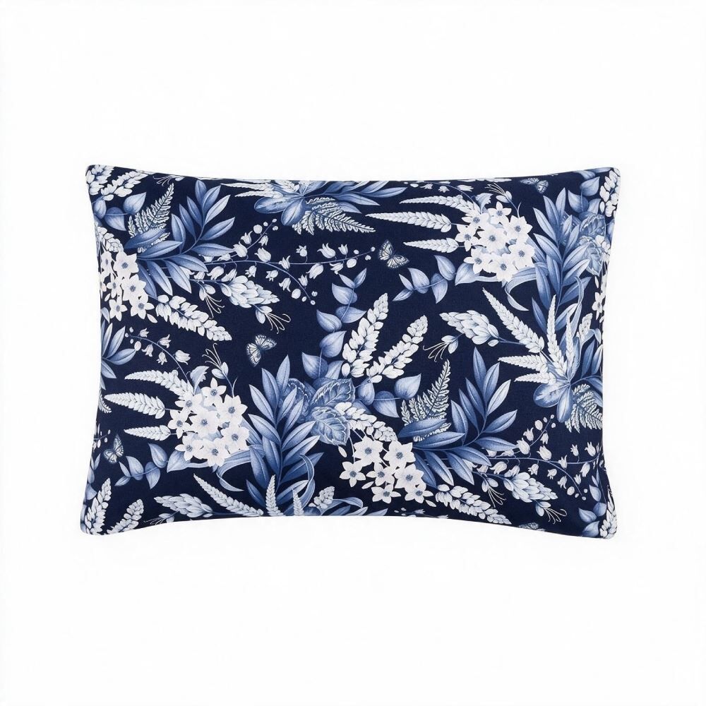 Jogo de Cama Queen Elegance Havan Casa 4 pçs - Elegance Flowers Marinho