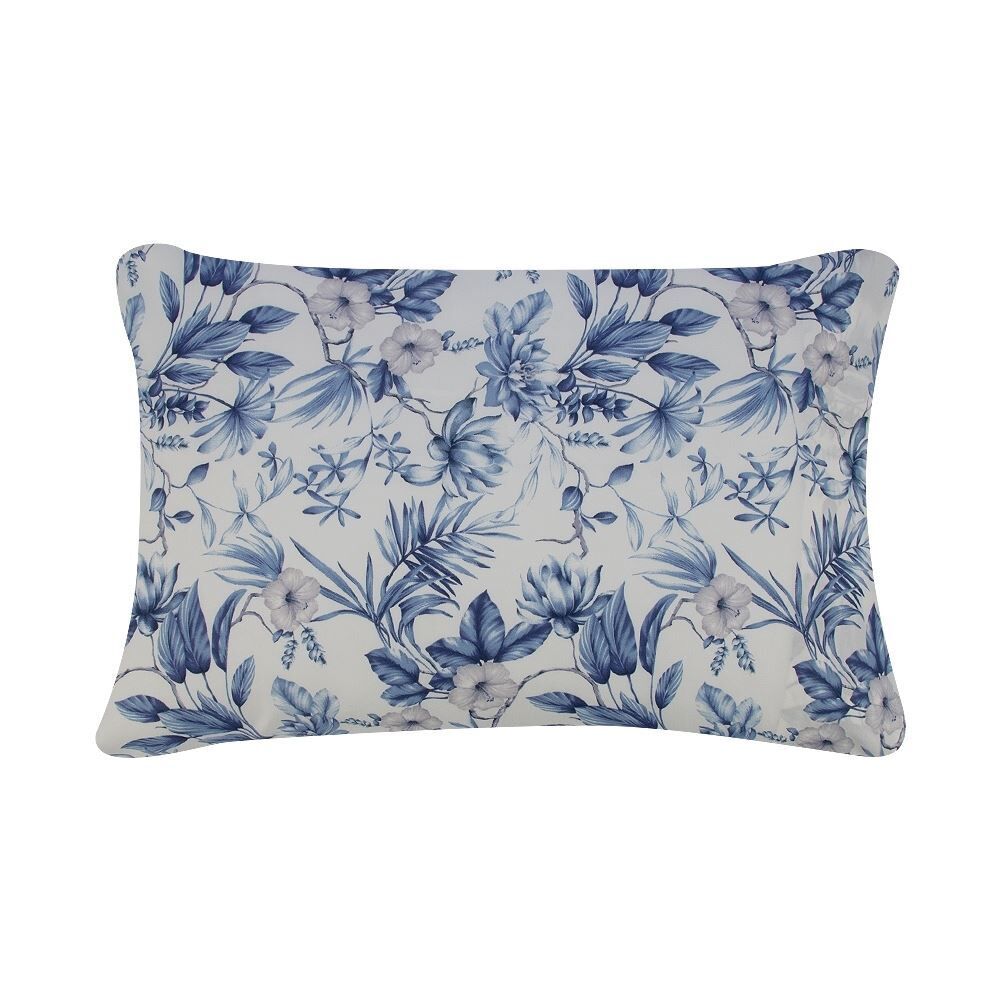 Jogo de Cama Queen Elegance Havan Casa 4 pçs - Organic Flores Azul