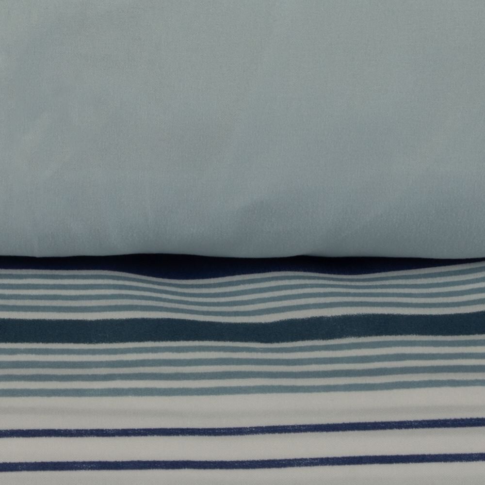 Jogo de Cama Queen Elegance Havan Casa 4 pçs - Toni Listra Azul