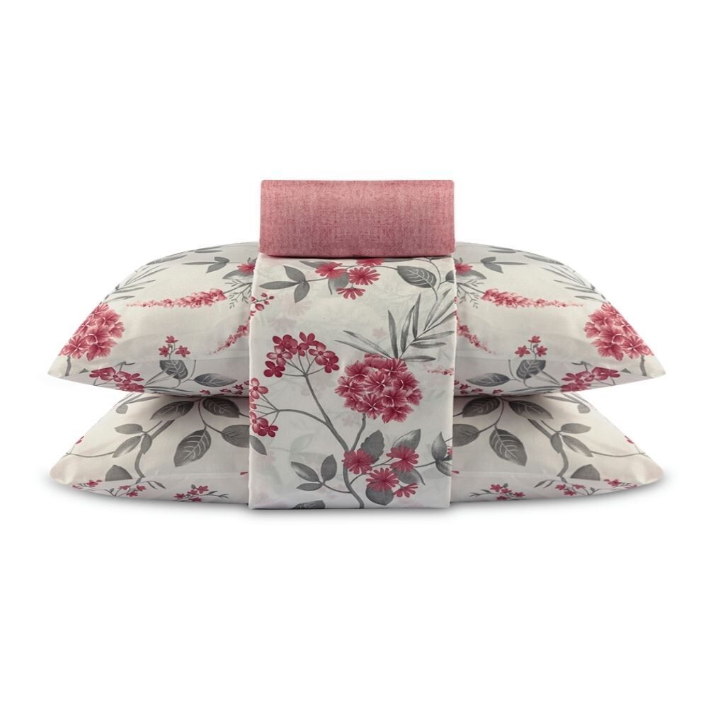 Jogo de Cama Queen Napoli Havan Casa 4 pçs - Yasmin Flores Rose
