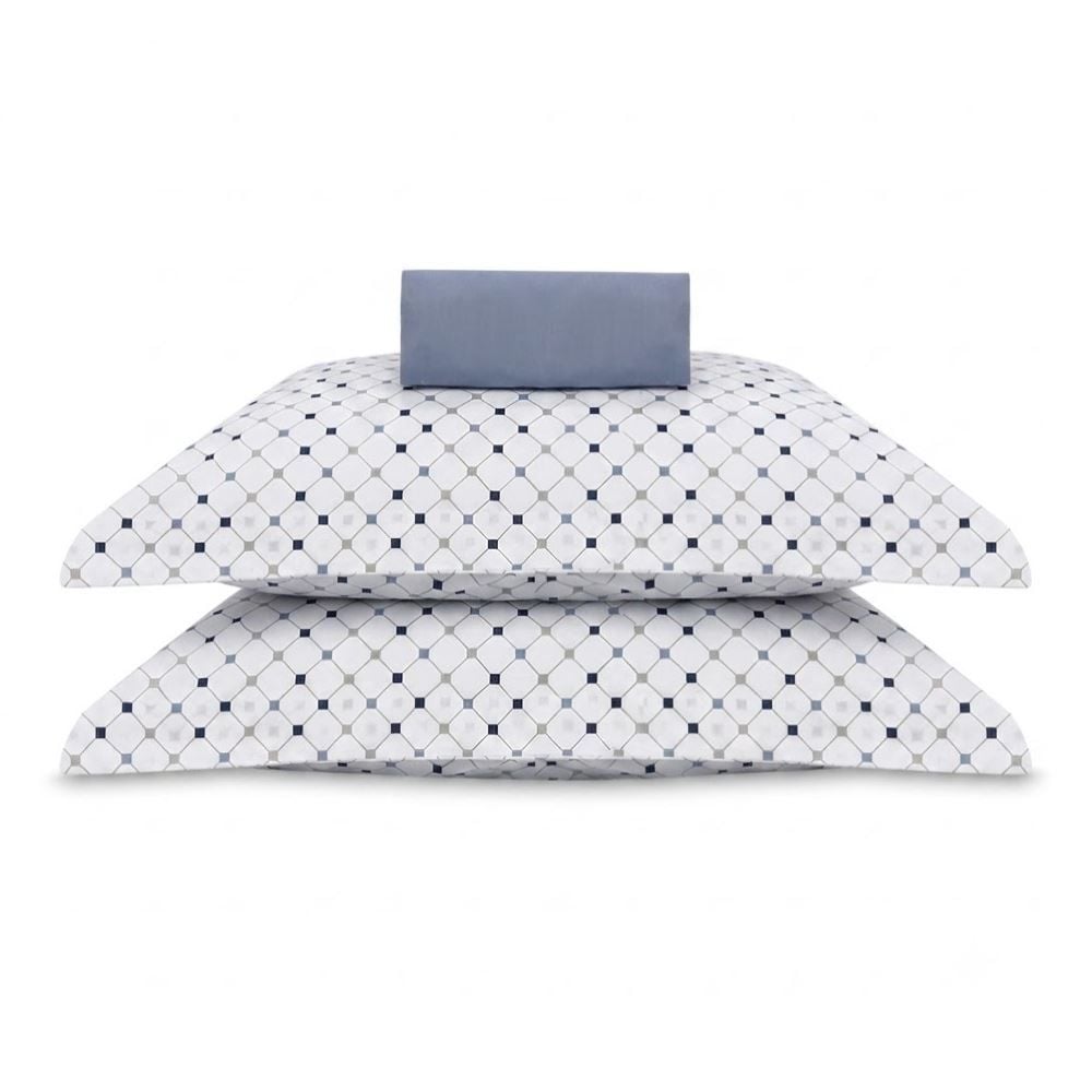 Jogo de Cama Queen Percal Buona Fortuna 3 pçs - Patrick Azul