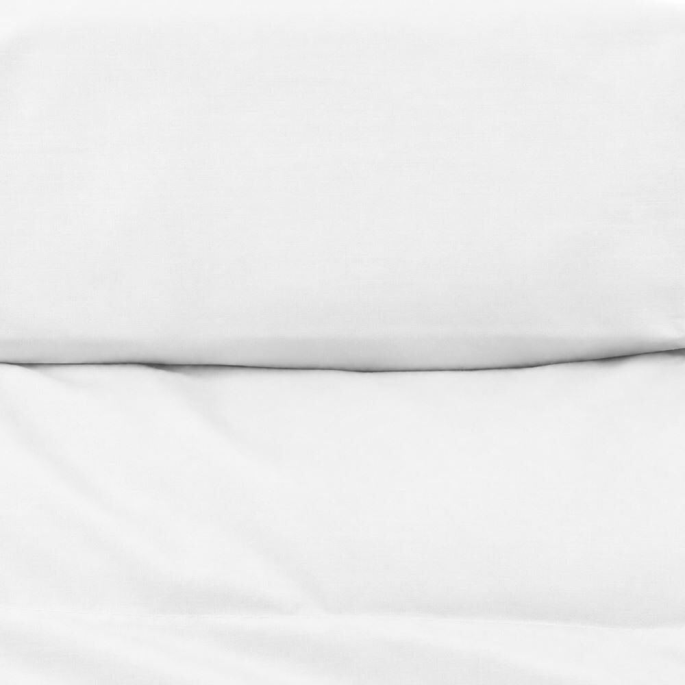 Jogo de Cama Queen Percal Buona Fortuna 3 pçs - Branco Liso Novo