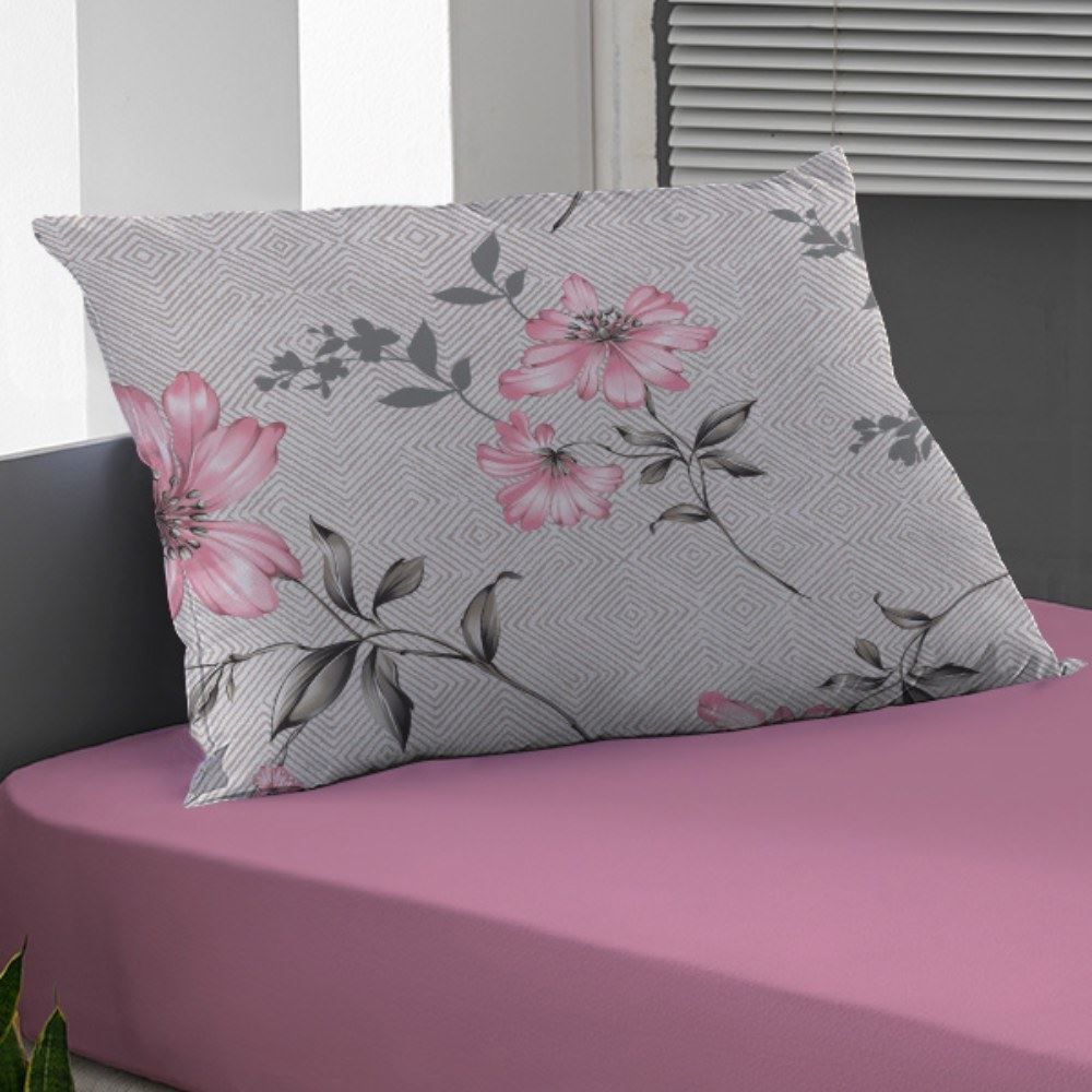 Jogo de Cama Solteiro Malha 100% Algodão Solecasa 2 pçs - Anne Rose