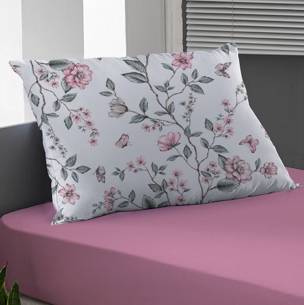 Jogo de Cama Solteiro Malha 100% Algodão Solecasa 2 pçs - ROSITA ROSE