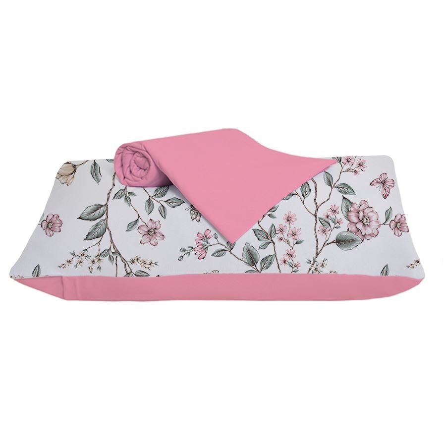Jogo de Cama Solteiro Malha 100% Algodão Solecasa 2 pçs - ROSITA ROSE