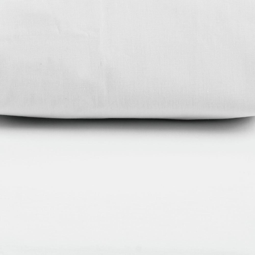Jogo de Cama Solteiro Percal Buona Fortuna 3 pçs - Branco Liso Novo