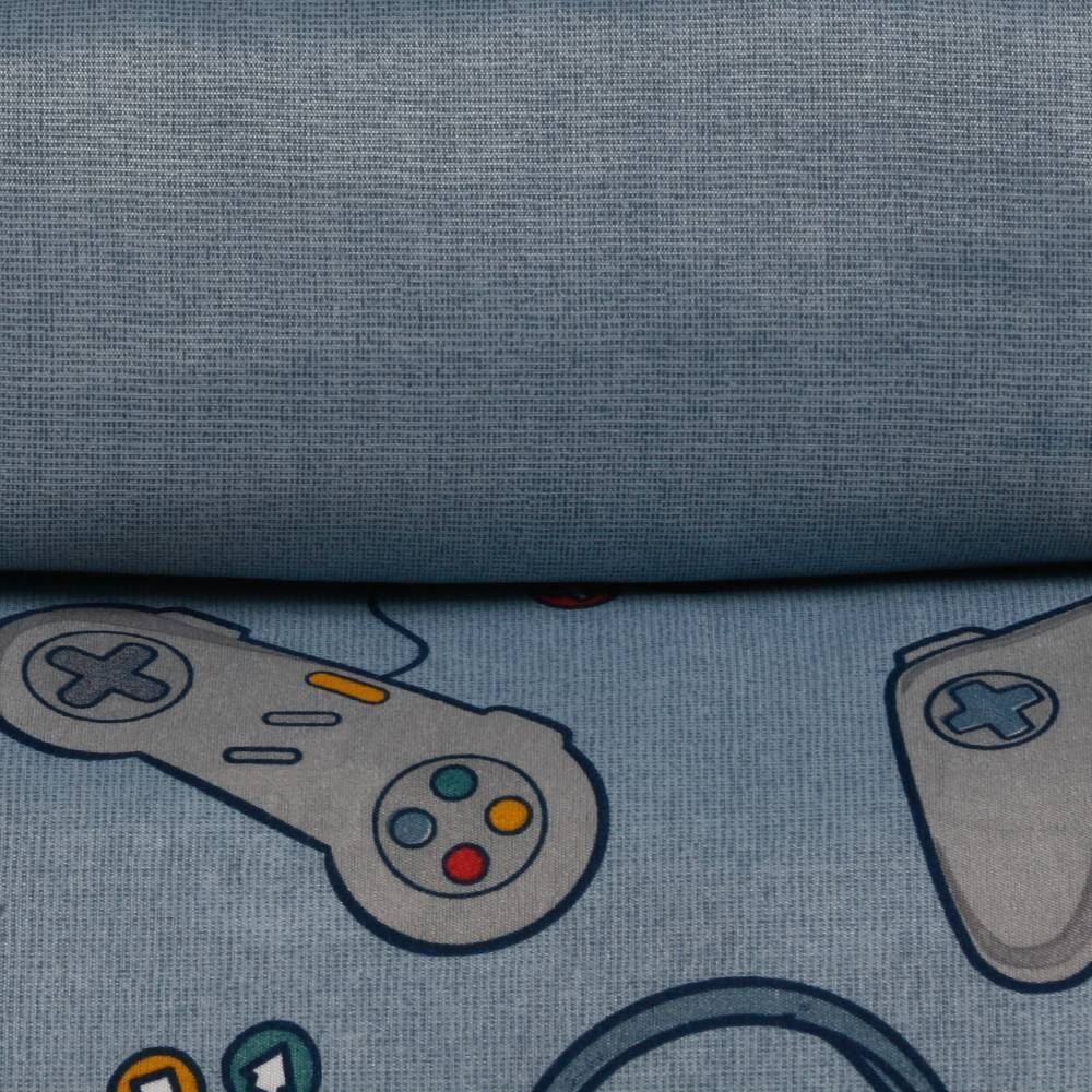 Jogo de Cama Solteiro 150 Fios Havan Kids 3 pçs - New Game Azul