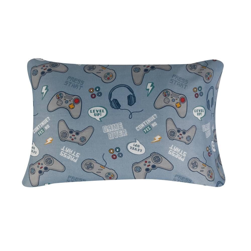 Jogo de Cama Solteiro 150 Fios Havan Kids 3 pçs - New Game Azul