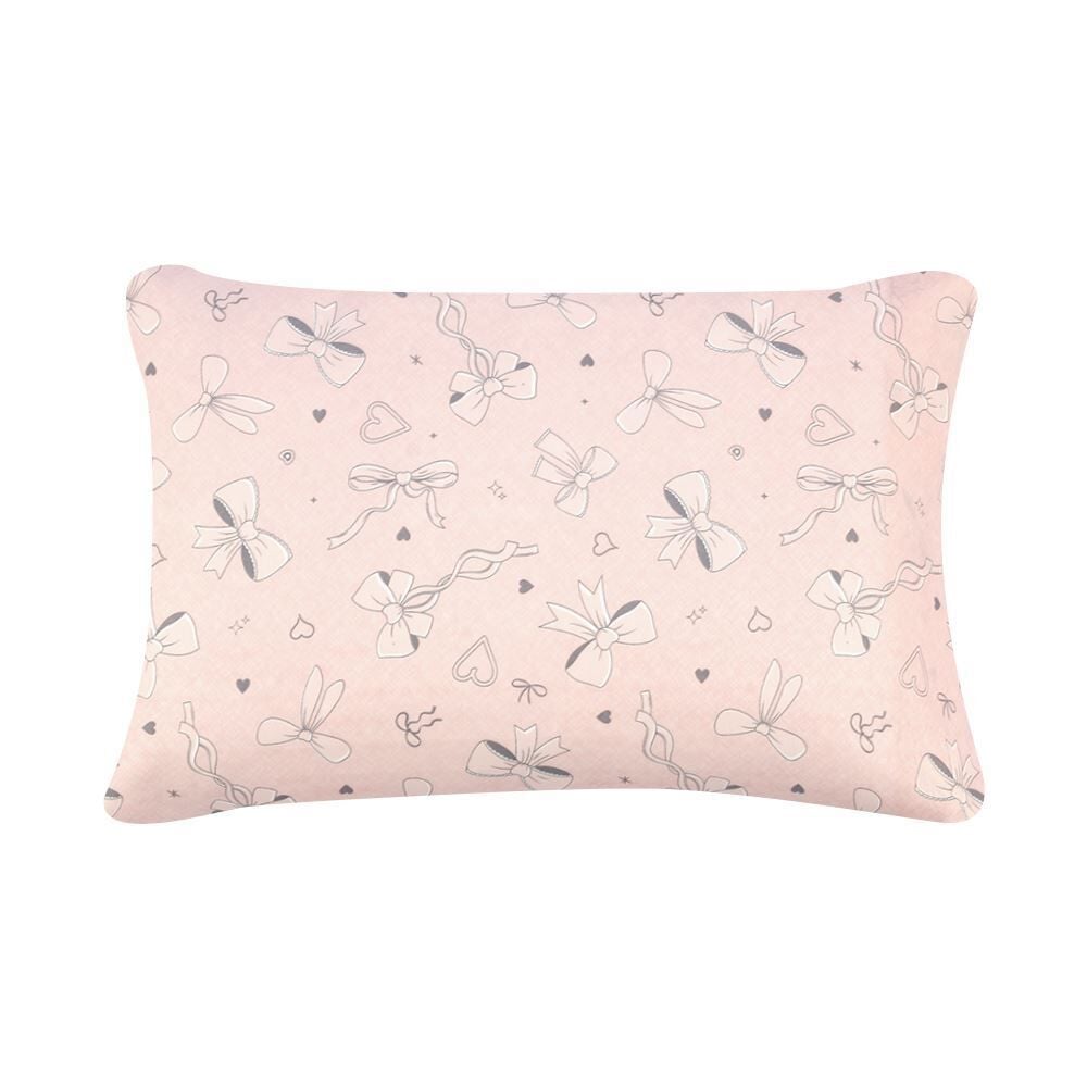  Jogo de Cama Solteiro 150 Fios Havan Kids 3 pçs - Laço Rosa e Cinza