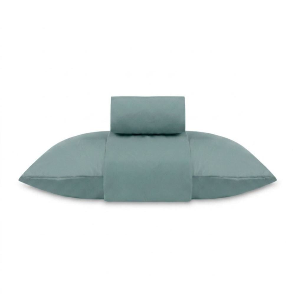 Jogo de Cama Solteiro Micro Percal Liso Havan Casa 3 Peças - Verde Suculenta