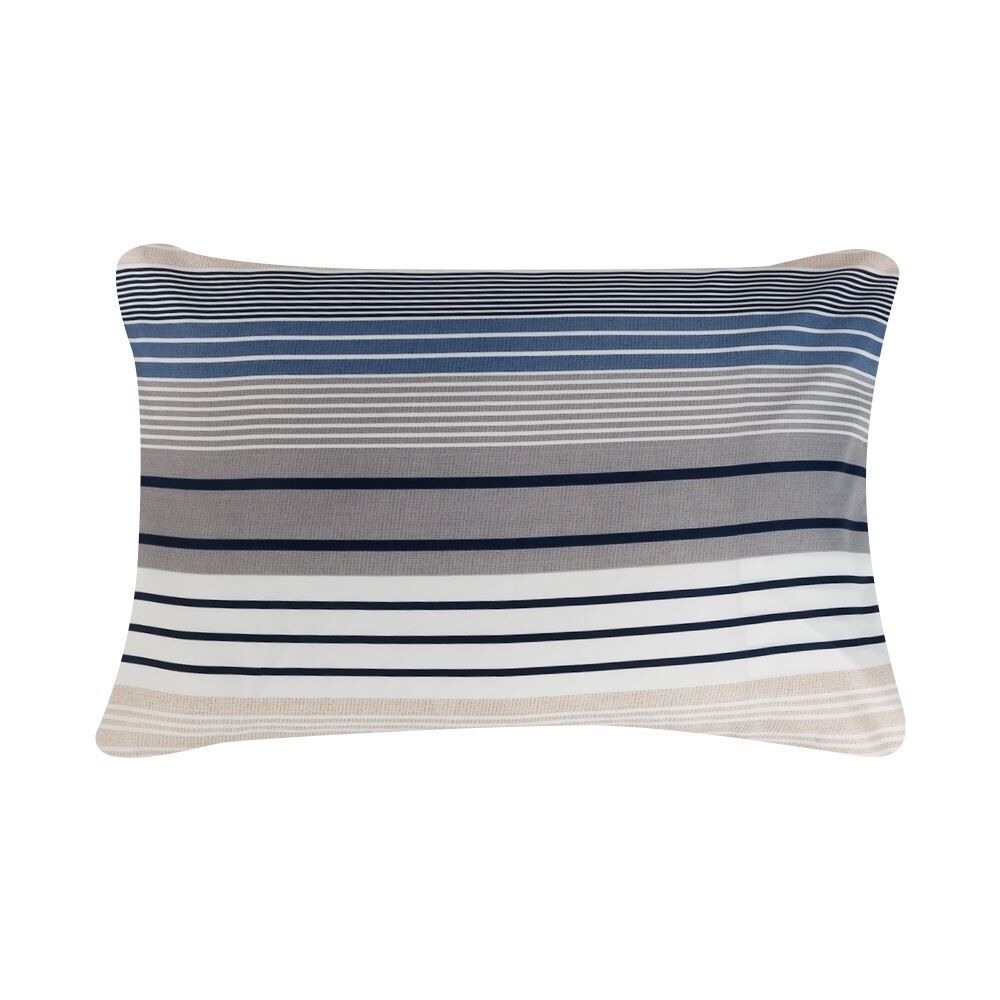 Jogo de Cama Solteiro Micropercal Havan Casa 3 pçs - Artesano Listra Azul