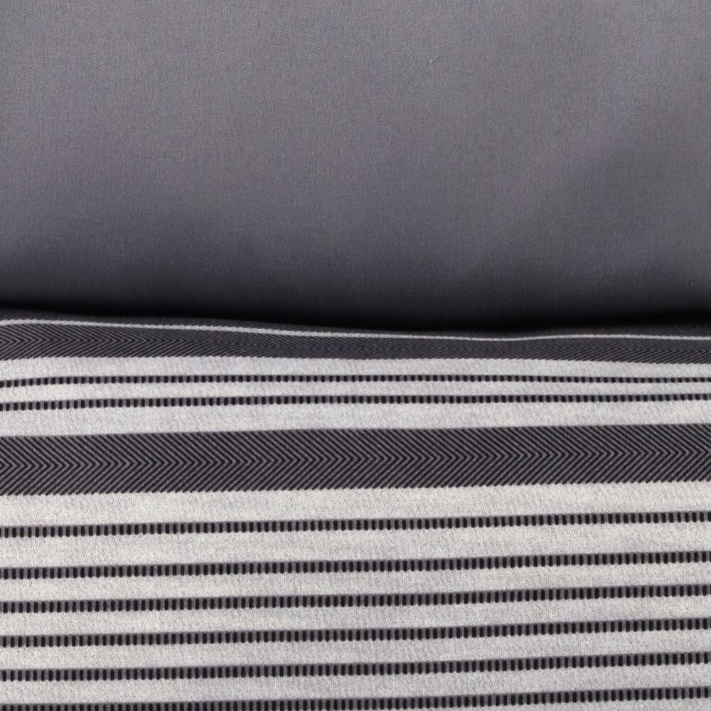 Jogo de Cama Solteiro Micropercal Havan Casa 3 pçs - Farlei Listra Cinza