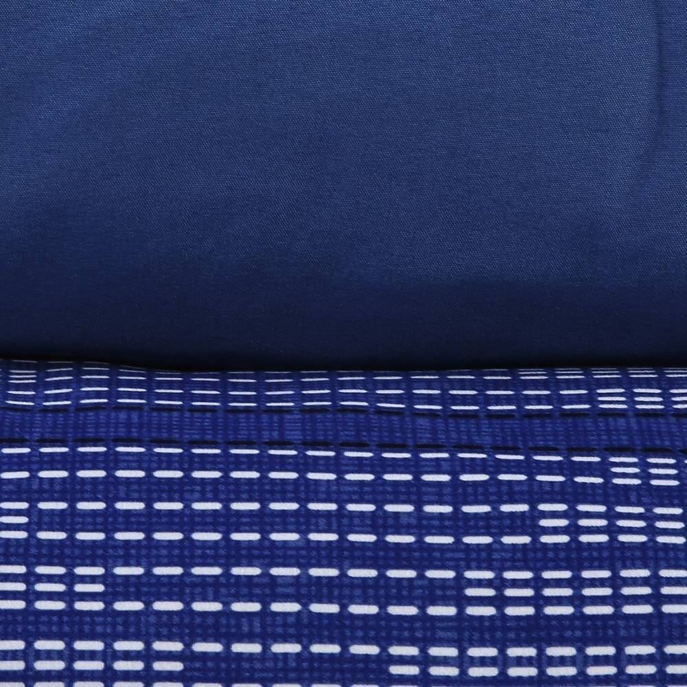Jogo de Cama Solteiro Micropercal Havan Casa 3 pçs - Étnico Azul