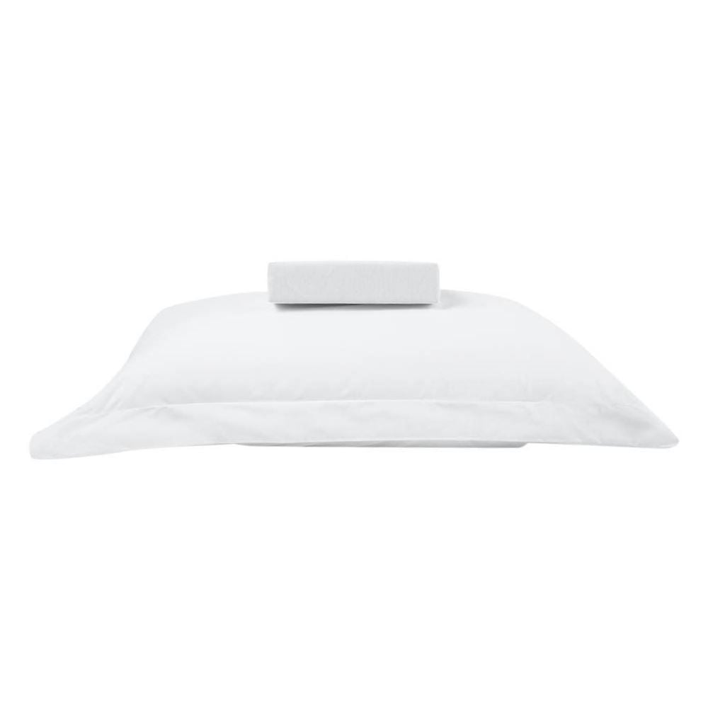 Jogo de Cama Solteiro Percal Buona Fortuna 2 pçs - Branco Liso