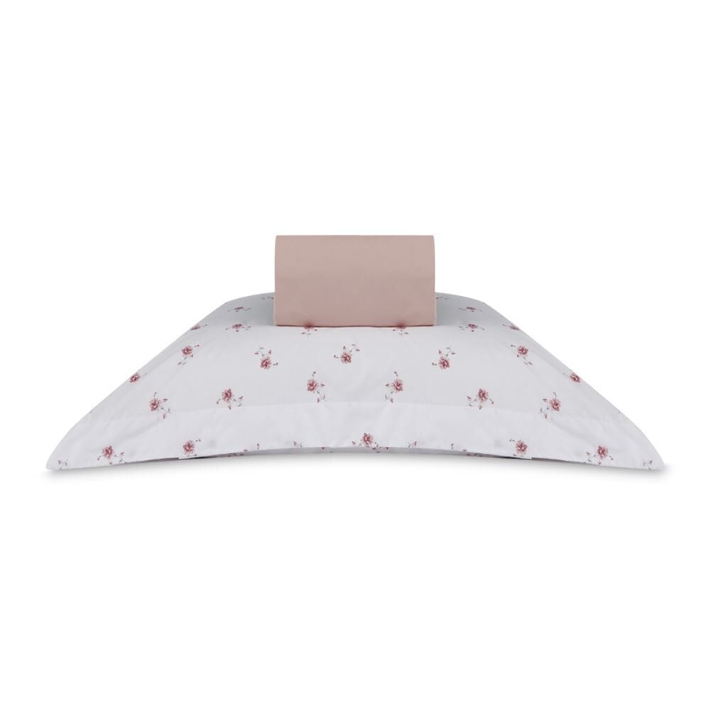 Jogo de Cama Solteiro Percal Buona Fortuna 2 pçs - Violet Rosa