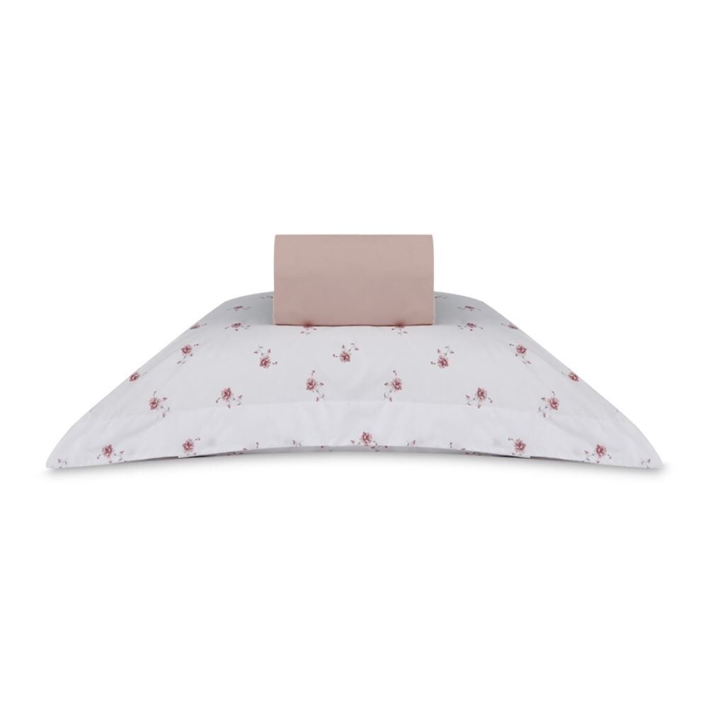 Jogo de Cama Solteiro Percal Buona Fortuna 2 pçs - Violet Rosa