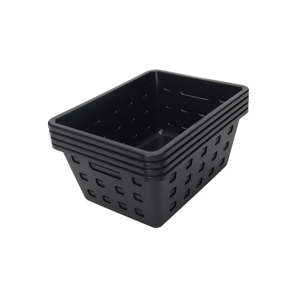 Jogo De Cestos Organizadores 4 Peças Square 1,3 Litro Dasplast - Preto