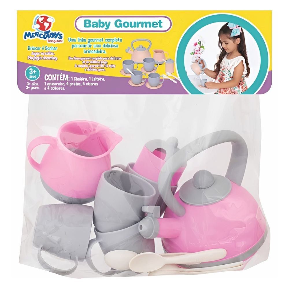Jogo de Chá Infantil Baby Gourmet Mercotoys - Sortido