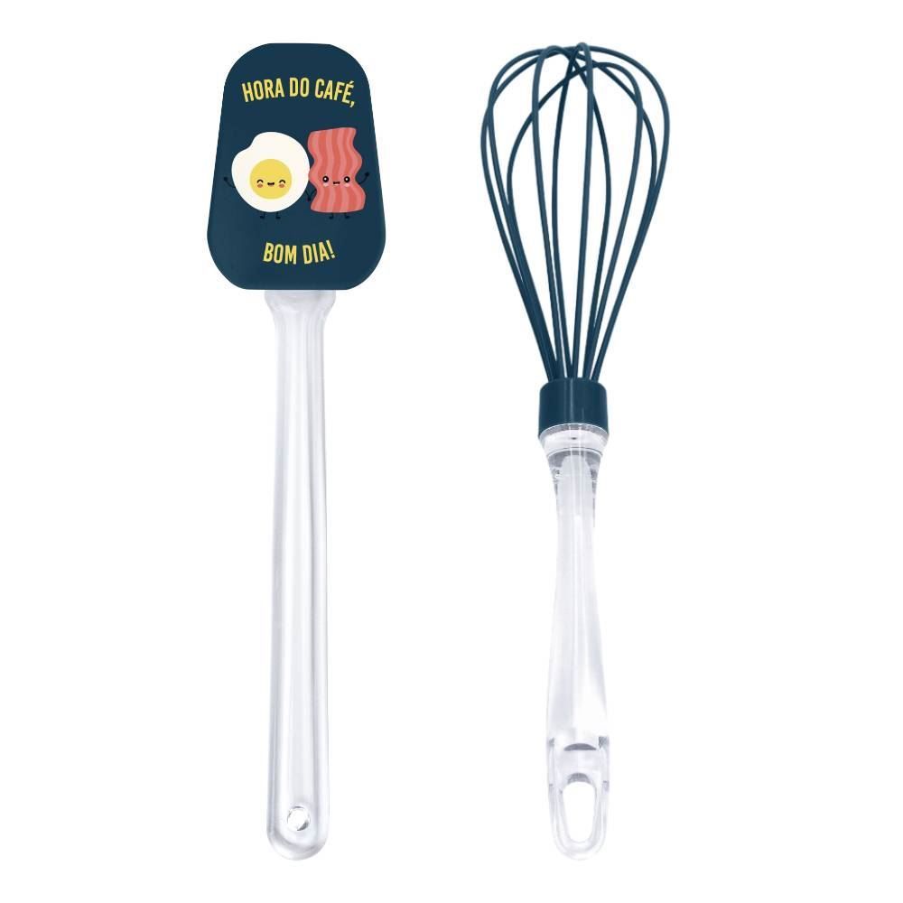 Jogo de Espátula e Fouet de Silicone Bom Dia Havan Casa -  2 Peças