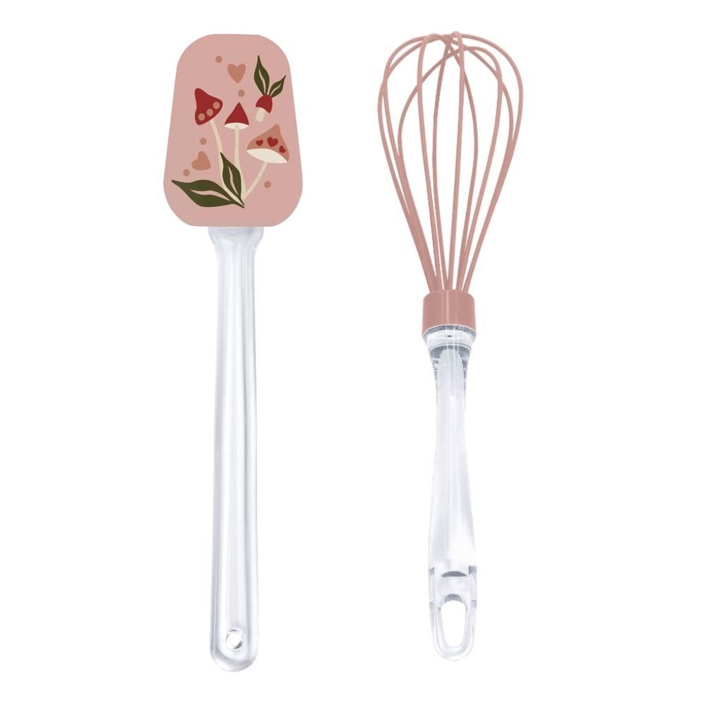 Jogo de Espátula e Fouet de Silicone Cogumelo Havan Casa 2 Peças - Terra