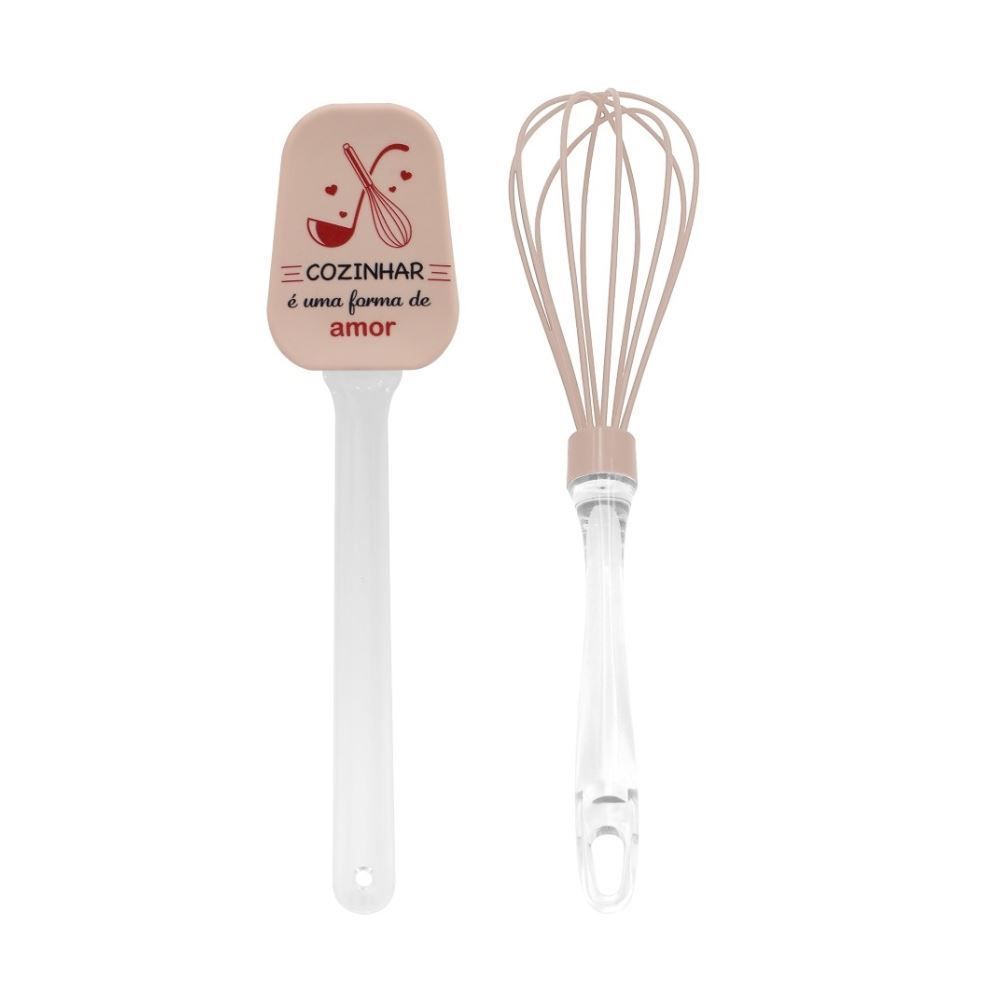 Jogo de Espátula e Fouet de Silicone Cozinhar Havan Casa - 2 Peças