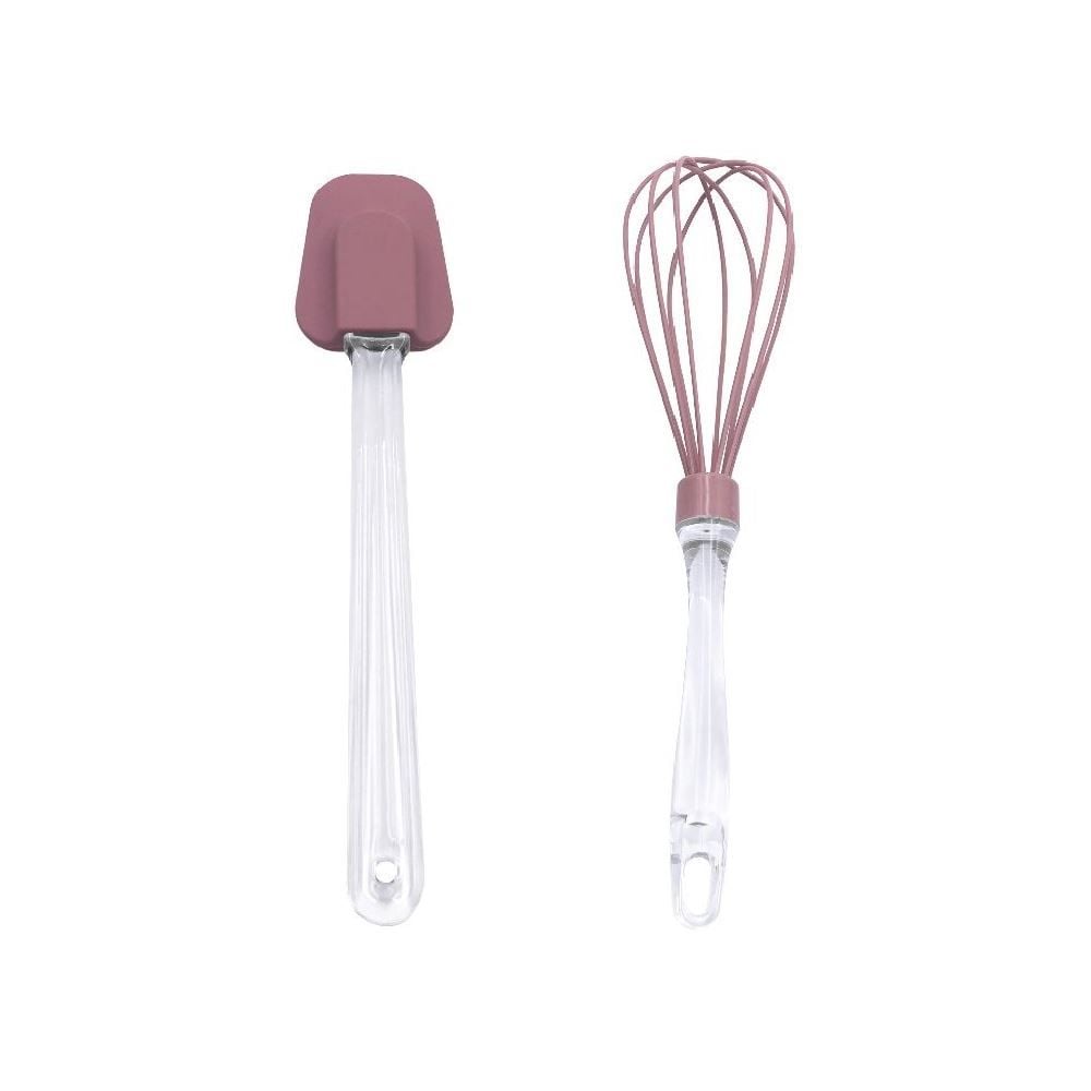 Jogo De Espátula E Batedor Basic Havan Casa 2 Peças - Rosa