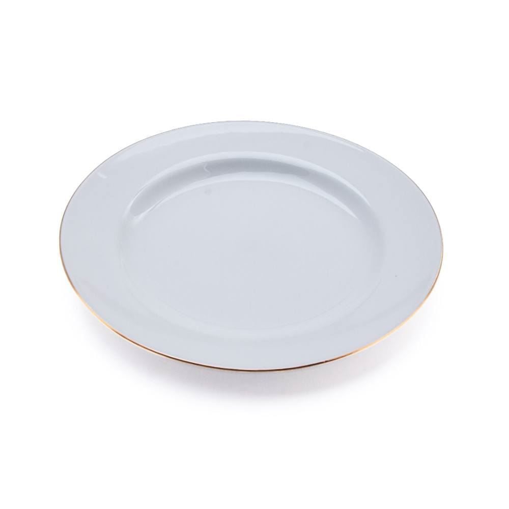 Jogo de Jantar Porcelana com Filete de Ouro Imperial Havan Casa - 20 Peças