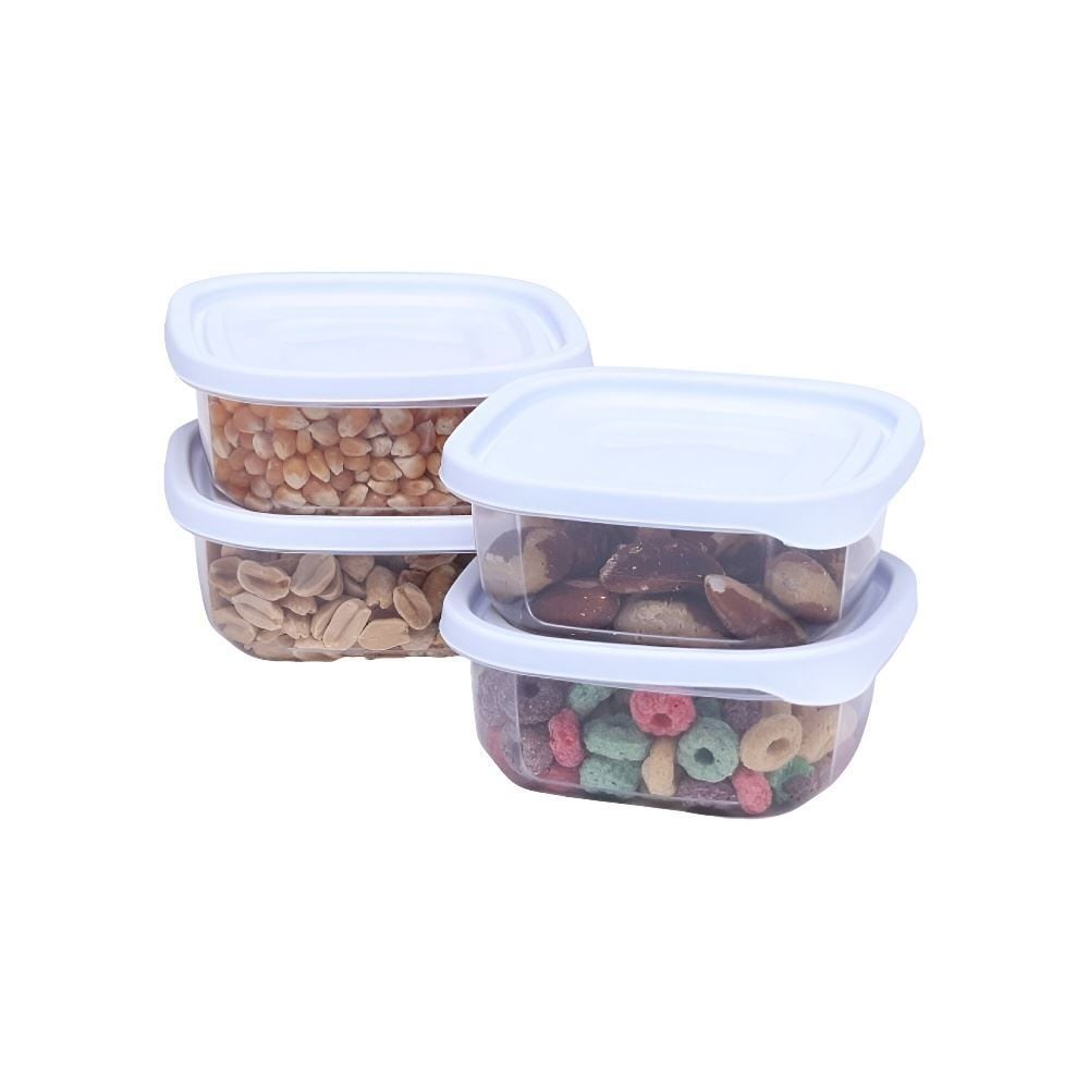 Jogo De Potes Mais Plasvale 250 Ml - 4 Peças