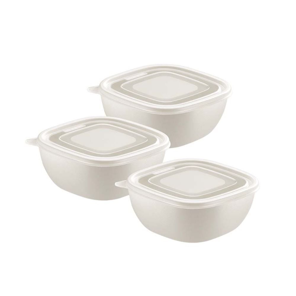 Jogo de Potes Tramontina Mixcolor 600Ml 3 Peças - Branco