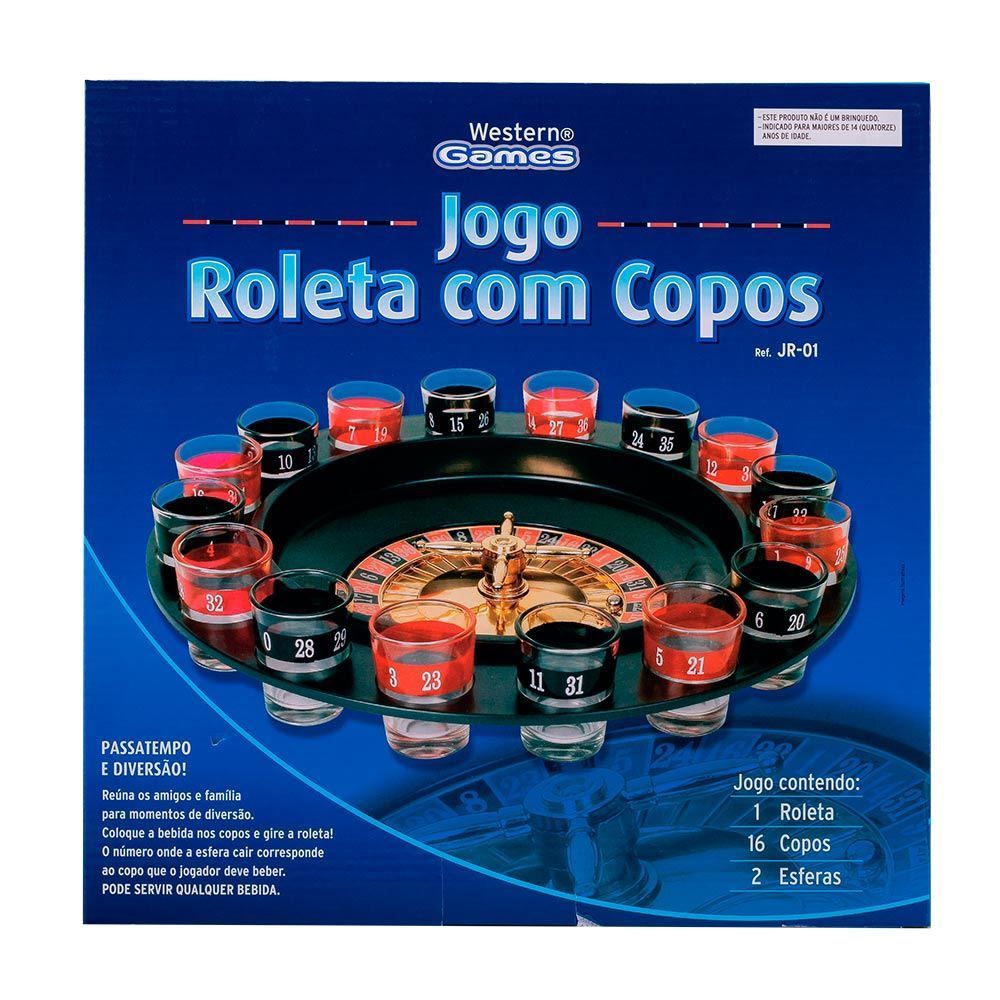 Jogo de Roleta com Copos Western Games - JR-01
