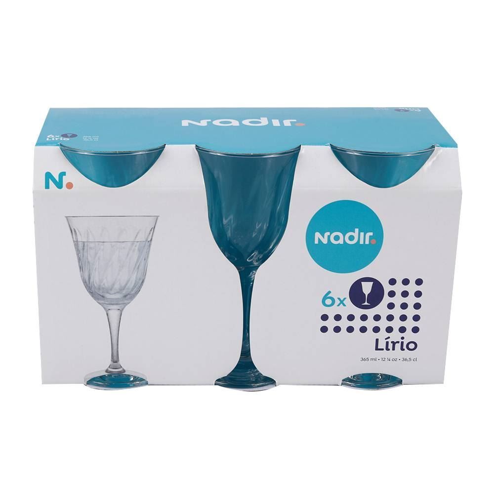 Jogo de Taças Lírio Nadir 365Ml - 6 Peças
