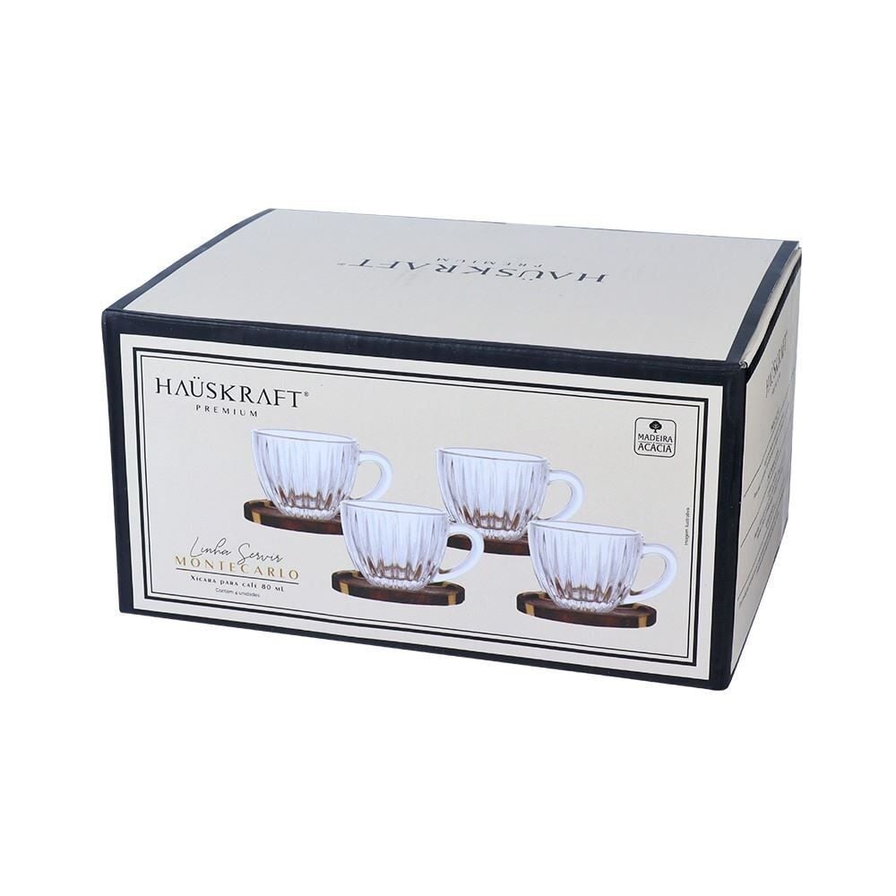 Jogo de Xícaras de Café Montecarlo 80Ml Hauskraft - 8 Peças